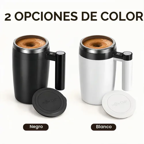 Vista 8 de Taza magnética automática autoagitable con pantalla LCD inteligente de temperatura, taza de café de mezcla eléctrica de acero inoxidable recargable