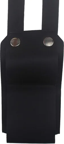 Vista 6 de Coolcoco Funda ajustable de piel sintética negra para mujeres y niñas, cosplay