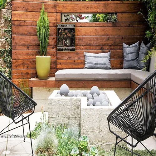 Vista 5 de YLUYINOM Letrero de metal de hojalata para jardín, jardín, porque el asesinato está mal, regalo para amantes de la jardinería, decoración de pared