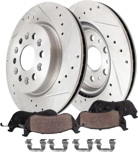 Vista 29 de Detroit Axle - Juego de pastillas de freno para pinza de freno delantera izquierda de repuesto para Express Savana 1500 2500 Tahoe Astro Yukon