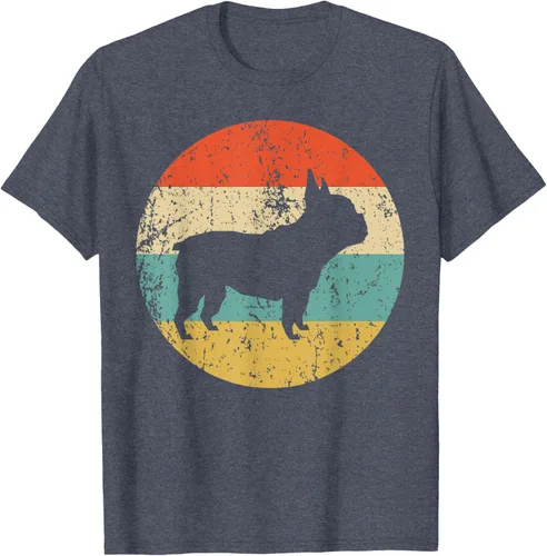 Vista 79 de Camiseta de perro retro de Bulldog Francés Negro