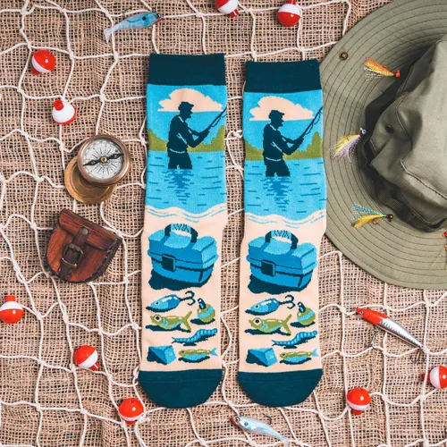 Vista 3 de Lavley Calcetines divertidos para amantes de las actividades al aire libre y más, regalos novedosos para hombres, mujeres y adolescentes