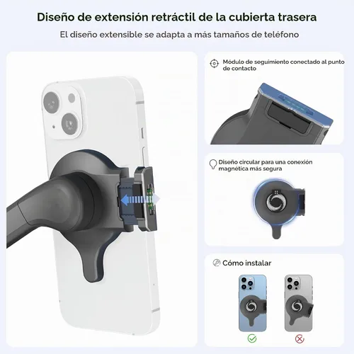 Vista 4 de Soporte magnético OM para estabilizador de cardán DJI Osmo Mobile 8/7P/7