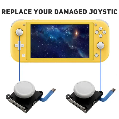 Vista 3 de Juego de repuesto para joystick de Nintendo Switch lite, Kit de herramientas de repuesto para joystick de reparación para Switch lite y controlador