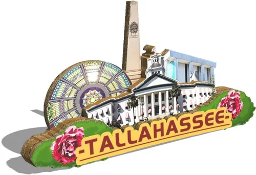 Vista 2 de Imán de Tallahassee de los E.E.U.U. para nevera, de madera, 3D, monumentos, viajes, coleccionables, recuerdos, decoración hecha a mano