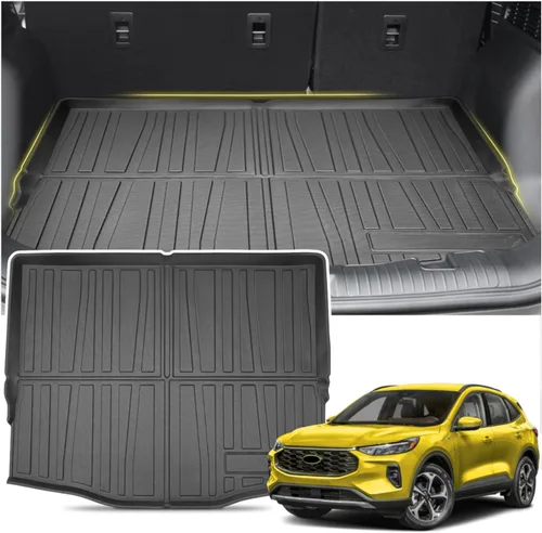 Vista 10 de KUST Alfombrilla de carga para maletero para Ford Explorer 2011-2019, forro de maletero de carga trasera para accesorios Explorer, protección