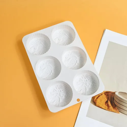 Vista 7 de Molde de silicona redondo para pastel de mousse de fénix, moldes reutilizables para tartas de queso, chocolate, pudín, gelatina, dulces, helado