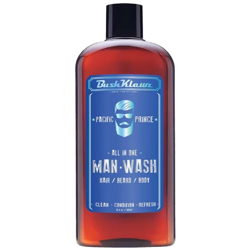 Vista 8 de BushKlawz Man Wash (13.5 oz, Active Prince) todo en uno Champú para barba y cuerpo acondicionador para barba aroma refrescante activo