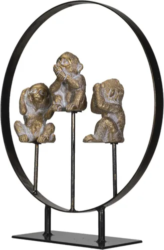Vista 5 de Pacific Giftware See Hear Speak No Evil Monkeys - Figura de resina con soporte