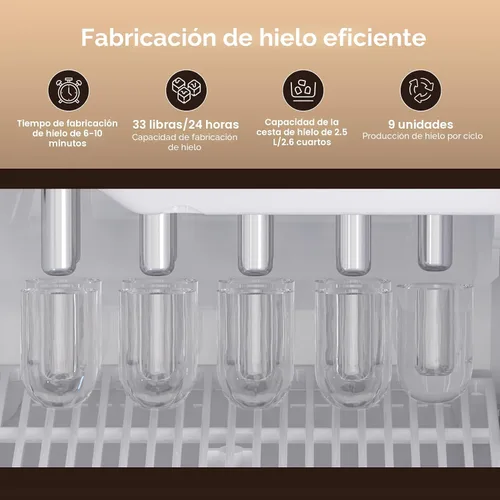 Vista 7 de ICEPURE Dispensador de agua 3 en 1 con máquina de hielo integrada, dispensador de enfriador de agua para carga superior de botella de 5 galones