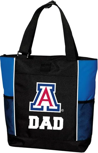 Vista 11 de Broad Bay Official Arizona Wildcats Zippered Tote Bag University Logo, 600D Polyester Canvas, Adjustable Web Handles, Front Pocket, Side Mesh