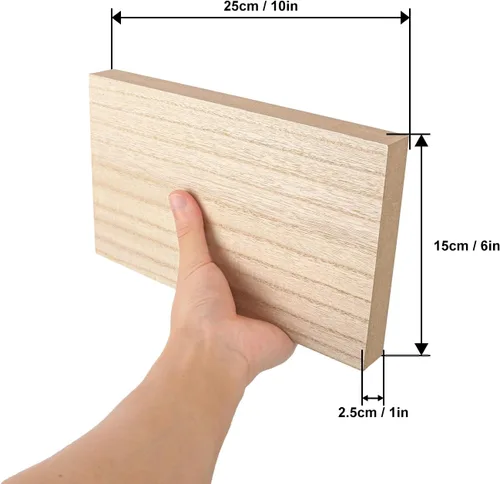 Vista 2 de 8 Pack 6x10 Unfinished MDF Wood Rectangle Blocks, 6 x 10 Inch Wooden Blocks for Crafts, DIY Projects, and Custom Decor