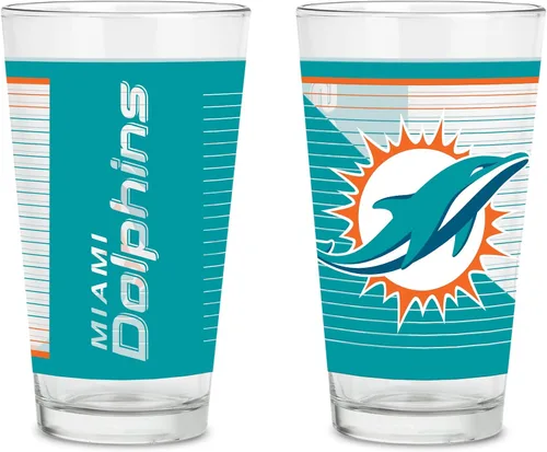 Vista 34 de Rico Industries NFL Football Main - Juego de 2 vasos clásicos de 16 onzas con logotipo impreso digitalmente, apto para lavavajillas NFL Football