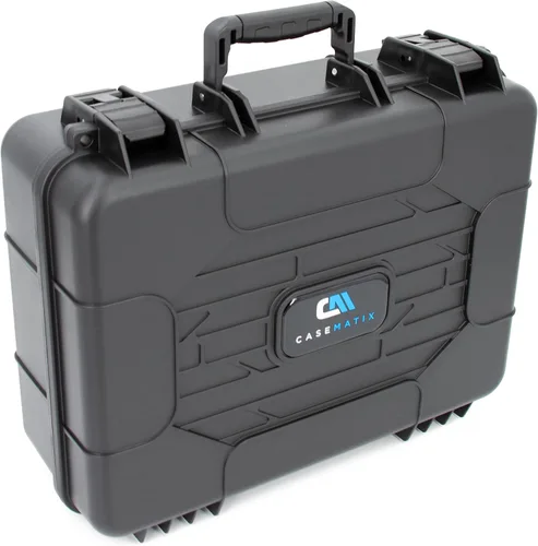 Vista 9 de CASEMATIX Funda de viaje para proyector de carcasa rígida compatible con proyectores Epson VS250 SVGA, VS350 XGA, VS355 WXGA con cable HDMI