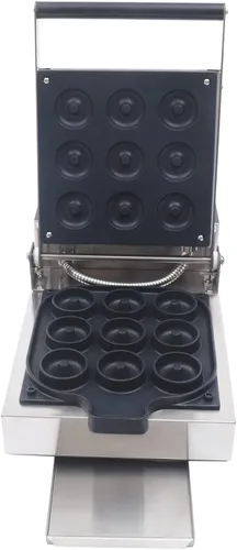 Vista 5 de YIYIBYUS Máquina de donut de 12 rejillas comercial/nacional antiadherente Pan eléctrico Donut Pan Máquina para hacer mini máquina de donas de 2