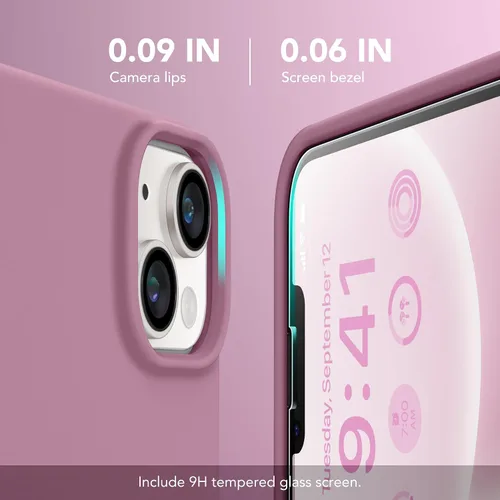 Vista 6 de GONEZ Funda magnética para iPhone 14, compatible con Magsafe, con protector de pantalla + protector de cámara, forro de microfibra antiarañazos