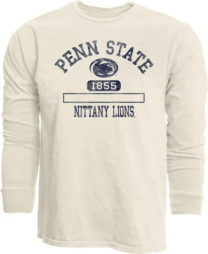Vista 19 de Blue 84 NCAA Camiseta unisex-adulto de manga larga con licencia oficial de la NCAA, teñida en anillos, color marfil