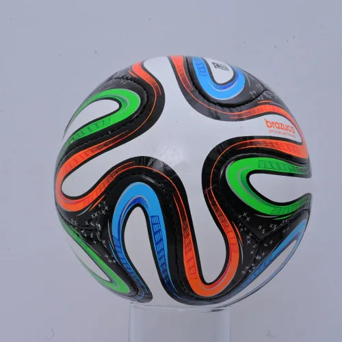 Vista 3 de Balón de fútbol cosido a mano tamaño 5 de cuero sintético de primera calidad, entrenamiento y partido, fútbol duradero, profesional, para interiores