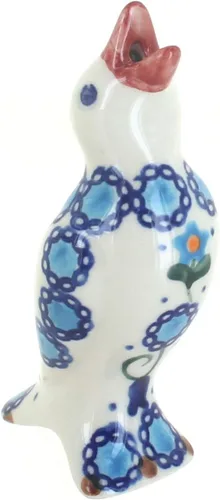 Vista 2 de Blue Rose Polish Pottery - Pájaro para Pastel de Mariposa Amarilla - 4.5" de Alto - Ventilación de Cerámica para Pastel, Herramienta Decorativa
