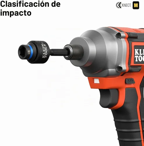 Vista 5 de Klein Tools 65400 KNECT Juego de 15 piezas de pasadores de enchufe, juego de enchufes de impacto SAE con estuche MODbox, enchufes, puntas