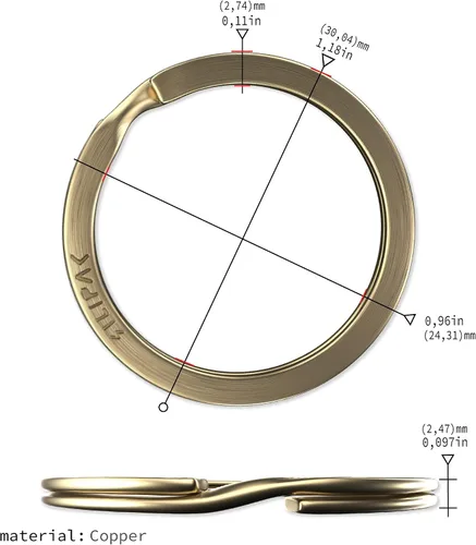 Vista 3 de Llaveros planos divididos a granel, resistente y resistente para automóvil, hogar, anillo de metal grande para perro, cordón para escuela, oficina