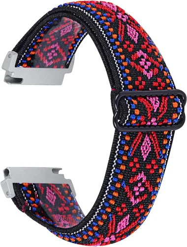 Vista 8 de RuenTech Correa elástica para reloj compatible con Amazfit Bip 3/Bip 3 Pro/Bip Lite/Bip S/Bip U/Pop, correas ajustables de nailon elástico de 0.787