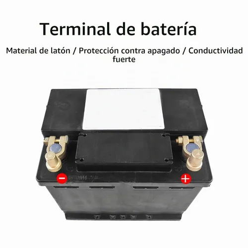 Vista 3 de 1 par de conectores de terminales de batería de automóvil SAE a JIS, abrazaderas de terminal de batería de poste superior negativo positivo