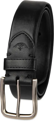 Vista 10 de Dockers Cinturón casual de cuero para hombre, estilo diario (tamaño regular y grande y alto)
