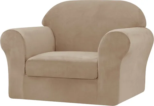 Vista 24 de CHUN YI Fundas de terciopelo para sofá de 4 piezas para sofá de 3 cojines, funda de sofá antideslizante resistente al agua, protector de muebles