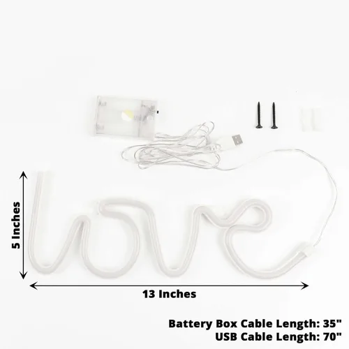 Vista 3 de Efavormart - Letrero de luz de neón de 13 pulgadas, luces LED reutilizables para decoración de pared, funciona con USB