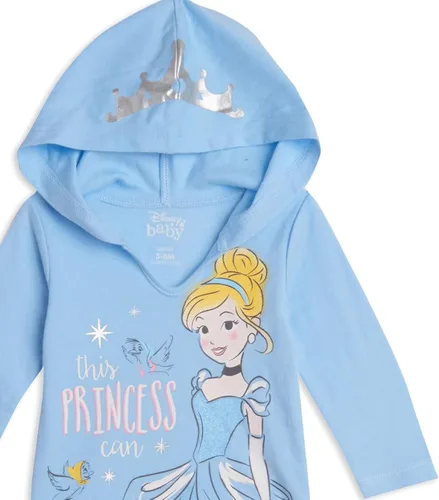 Vista 7 de Disney Princess Ariel Cenicienta Princesa Belle - Body de peluche para niñas recién nacidas a bebés
