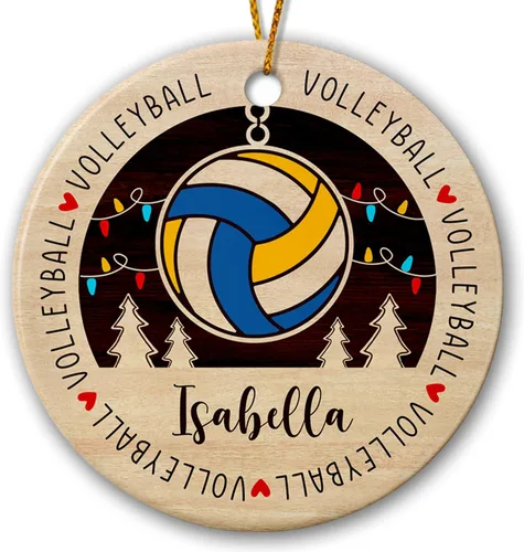 Vista 20 de Adorno de cerámica de bádminton de Navidad, regalos personalizados para jugadores de bádminton, árbol de Navidad colgante de bádminton, adorno
