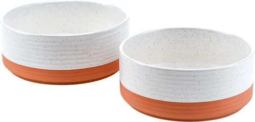 Vista 58 de SPUNKYJUNKY Cuencos elevados de cerámica para perros, 5.1 pulgadas, para comida de perros y gatos, cuencos elevados con soporte de bambú Verde oscuro