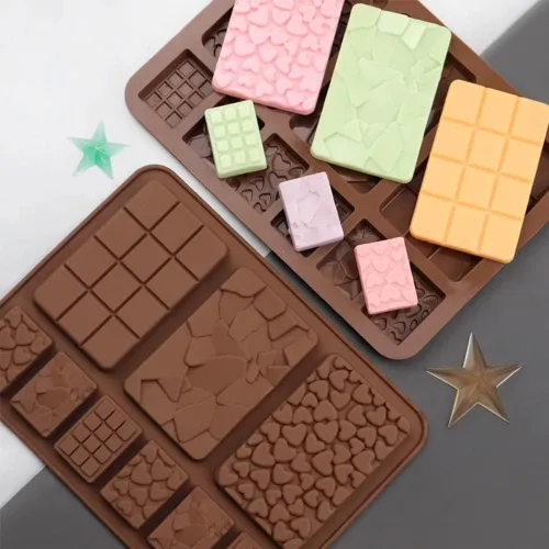 Vista 3 de 4 moldes de silicona para chocolate, moldes de chocolate con 9 cavidades, moldes de silicona para chocolate con 9 cavidades, moldes de caramelo