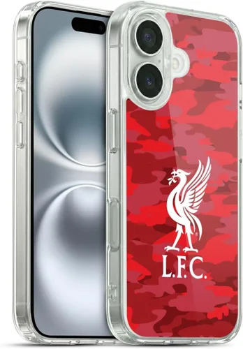 Vista 179 de Head Case Designs Funda de gel con licencia oficial del Liverpool Football Club Away Colourways Crest Camou [protección de grado militar] compatible