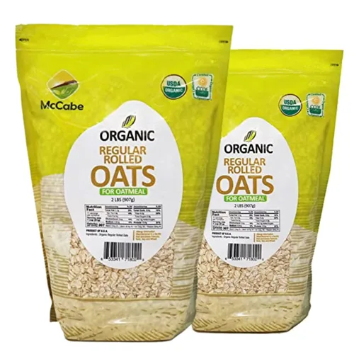 Vista 2 de McCabe Avena orgánica enrollada regular – Avena enrollada orgánica Rica en fibra y minerales Certificado USDA y CCOF Producto de Estados