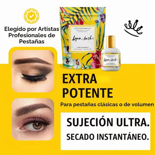 Vista 3 de Pegamento de extensión de pestañas extra potente de 0.3 fl oz – Lyon lash Performance Glue 1-2 segundos de tiempo de secado 6-8 semanas