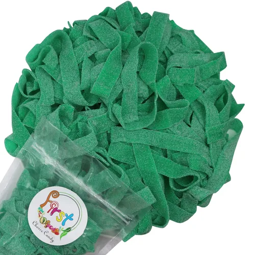 Vista 15 de Cinturones de Gomitas Ácidas de Varios Colores (Azul Baya (Arándano), 1 Libra)