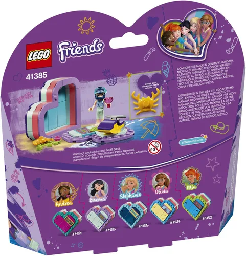 Vista 5 de LEGO Friends Emma's Summer Heart Box 41385 Kit de construcción, nuevo 2019 (86 piezas)