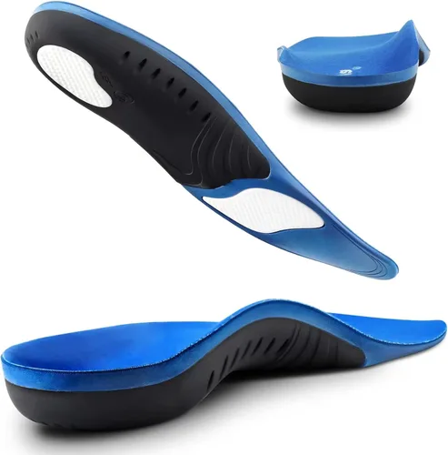 Vista 8 de Plantillas para fascitis plantar, plantillas de zapatos con soporte de arco alto para hombres y mujeres, plantillas ortopédicas de gel para correr