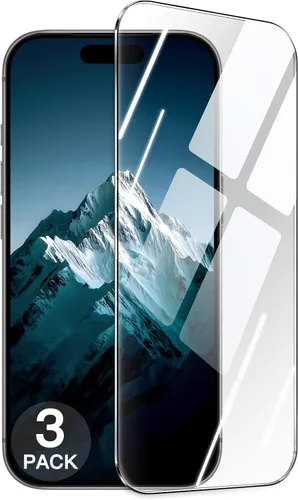 Vista 11 de JETech 9H+ - Protector de pantalla inastillable para iPhone 15 Pro de 6.1 pulgadas, película de vidrio templado de grado militar con herramienta