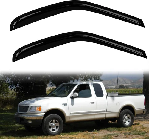 Vista 79 de 4 protectores de lluvia para Chevy Equinox 2010-2017, viseras de ventana, deflectores, parasoles, cinta de ventilación en canal hacia fuera