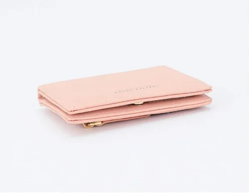 Vista 4 de AnnabelZ Billetera pequeña de cuero plegable para mujer, mini monedero corto