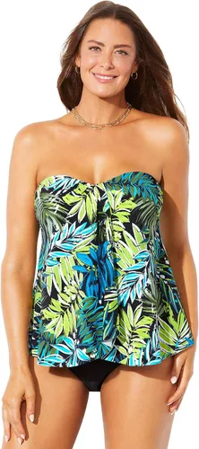 Vista 8 de Swimsuits For All Conjunto de tankini bandeau Flyaway