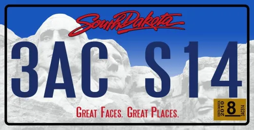 Vista 9 de Juego de 10 placas de metal para automóviles de Estados Unidos - réplicas de placas americanas reales de los estados americanos más famosos - MAD
