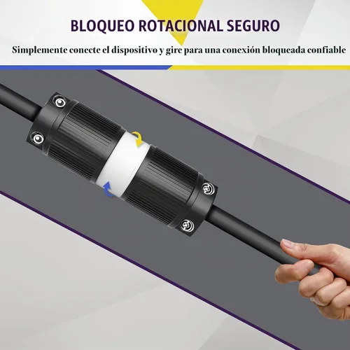 Vista 3 de ENERLITES NEMA L5-30P - Conector de bloqueo para generador, color negro