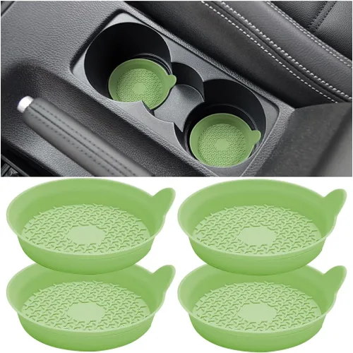 Vista 8 de Mandark Portavasos para automóvil, tapete de silicona antideslizante para aislamiento de vehículos, impermeable, a prueba de tambores, empotrado