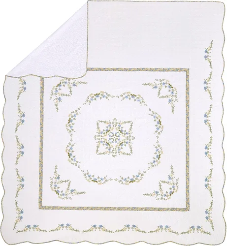 Vista 2 de Modern Heirloom Collection Heather colcha rellena de algodón, gemelo