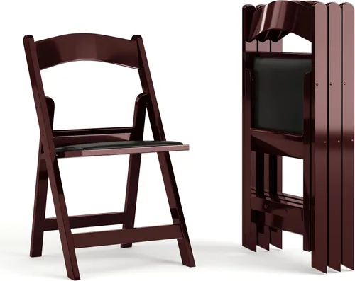 Vista 12 de Flash Furniture Hercules Tucker - Silla plegable de resina negra comercial, ligera, asiento extraíble acolchado de vinilo, para uso en interiores
