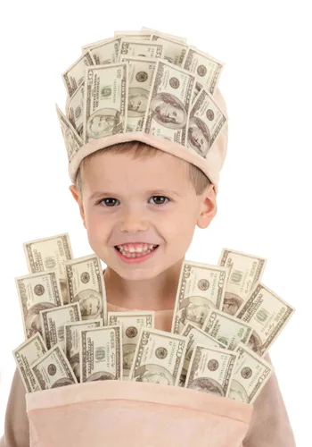 Vista 3 de Disfraz de Bolso de Dinero para Niños Pequeños Multicolor